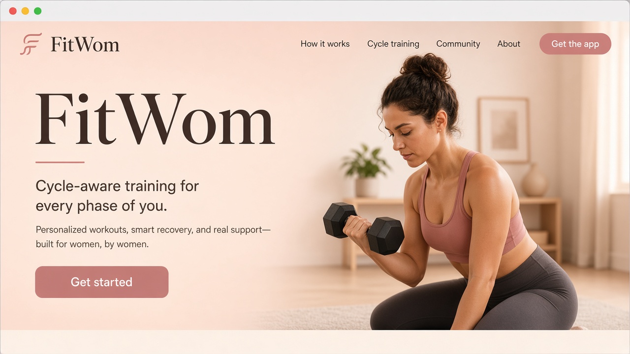 FitWom Web landing